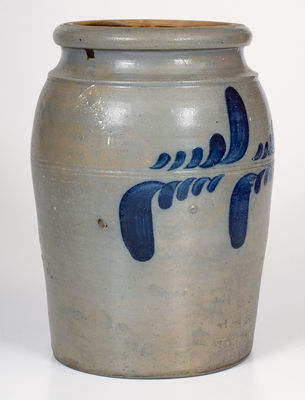 2 Gal. Stoneware Jar attrib. A. & W. Boughner, Greensboro, PA