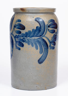 1 Gal. Stoneware Jar with Floral Decoration, Baltimore, MD, circa 1830