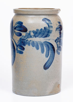 1 Gal. Stoneware Jar with Floral Decoration, Baltimore, MD, circa 1830