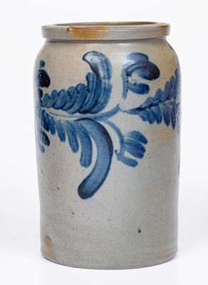 1 Gal. Stoneware Jar with Floral Decoration, Baltimore, MD, circa 1830