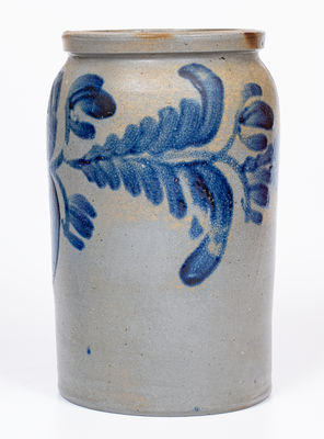 1 Gal. Stoneware Jar with Floral Decoration, Baltimore, MD, circa 1830