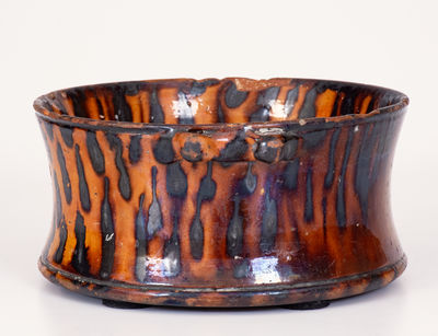 Manganese-Decorated Redware Cake Crock, Mid-Atlantic or Southern origin
