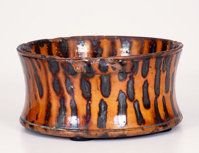 Manganese-Decorated Redware Cake Crock, Mid-Atlantic or Southern origin