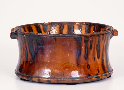 Manganese-Decorated Redware Cake Crock, Mid-Atlantic or Southern origin