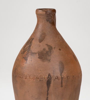 Rare PAUL CUSHMAN'S STONEWARE FACTORY / 1809 Albany, NY Stoneware Jug