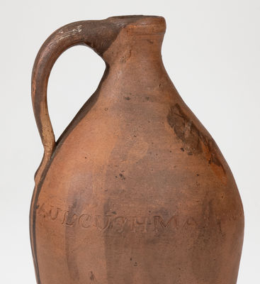 Rare PAUL CUSHMAN'S STONEWARE FACTORY / 1809 Albany, NY Stoneware Jug