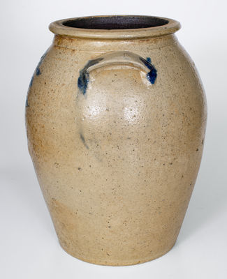 Extremely Rare R. WEAVER Ohio Odd Fellows Stoneware Jar w/ Incised Floral Decoration