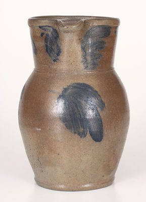 Baltimore Stoneware Pitcher w/ Leaf Decoration, circa 1880