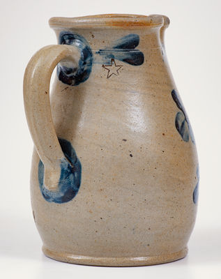 Unusual Baltimore, MD Stoneware Pitcher with Impressed Star, c1875