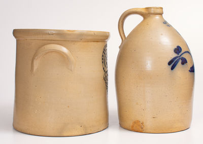 Lot of Two: New York State Stoneware Jug and Crock