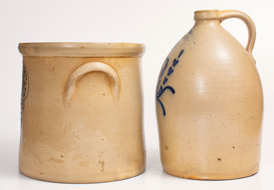 Lot of Two: New York State Stoneware Jug and Crock