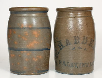 Lot of Two: Palatine, West Virginia Stoneware Jars