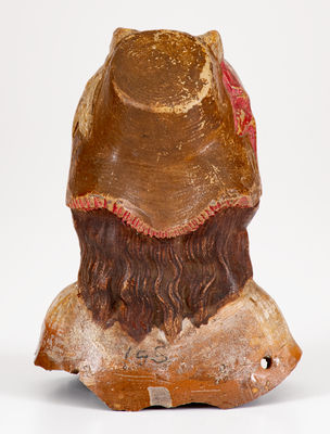 Extremely Rare Anna Pottery / 1885 Salt-Glazed Stoneware Doll s Head