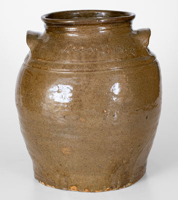 Decr 2. 1852 Jar by David Drake at Lewis Miless Stony Bluff Manufactory, Horse Creek Valley, Edgefield District, SC