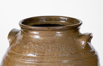 Scarce Stoneware Jar attrib. David Drake, Edgefield District, SC, 