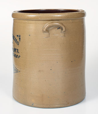6 Gal. A. P. DONAGHHO / PARKERSBURG, West Virginia Stoneware Crock