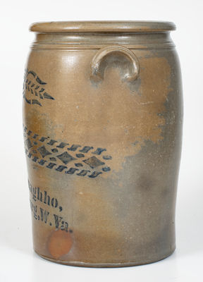3 Gal. A. P. DONAGHHO / PARKERSBURG, WV Stoneware Crock