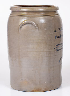 3 Gal. A. P. DONAGHHO / PARKERSBURG, West Virginia Stoneware Crock