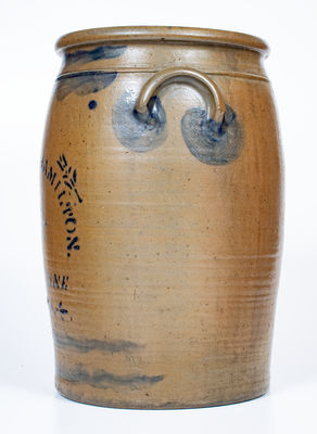 6 Gal. RICHEY & HAMILTON / PALATINE, W. VA Stoneware Jar