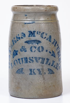 BAYLESS, McCARTHEY & CO. / LOUISVILLE, KY Stoneware Canning Jar