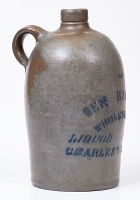 Rare CHARLESTON, W. VA Stoneware Advertising Jug