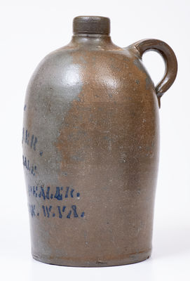 Rare CHARLESTON, W. VA Stoneware Advertising Jug