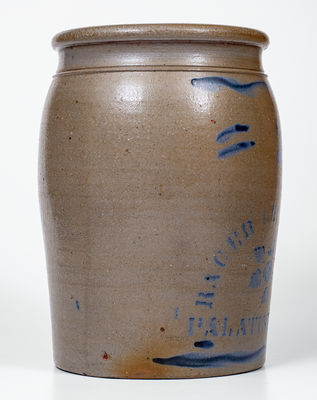 2 Gal. RAGER, LLOYD & CO. / PALATINE, W. VA Stoneware Jar