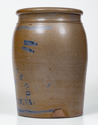 2 Gal. RAGER, LLOYD & CO. / PALATINE, W. VA Stoneware Jar