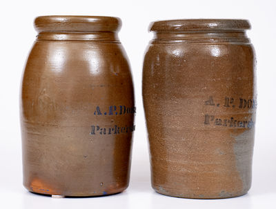 Lot of Two: A. P. DONAGHHO / PARKERSBURG, West Virginia Stoneware Jars