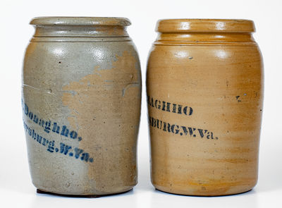 Lot of Two: A. P. DONAGHHO / PARKERSBURG, W. VA Stoneware Jars