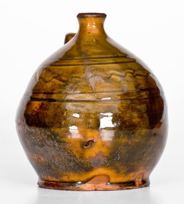 Exceptional Small-Sized Essex County, Massachusetts Redware Jug, late 18th / early 19th century