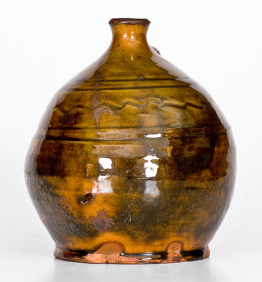 Exceptional Small-Sized Essex County, Massachusetts Redware Jug, late 18th / early 19th century