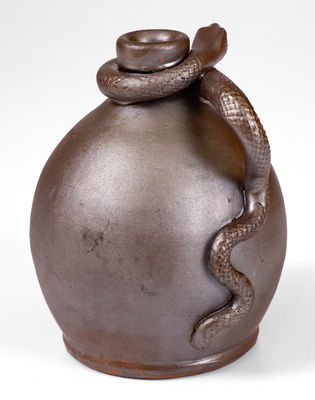 Fine Stoneware Snake Jug Inscribed 