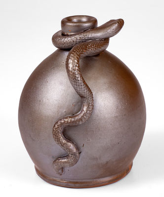 Fine Stoneware Snake Jug Inscribed 