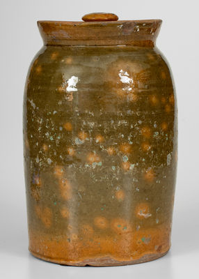 Galena, Illinois, Redware Lidded Jar