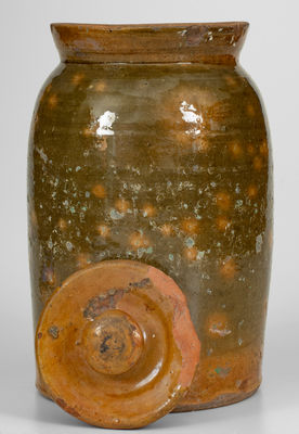 Galena, Illinois, Redware Lidded Jar