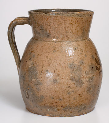 Very Rare Whelchel Family, Gaffney, SC Stoneware Pitcher with Stenciled Decoration