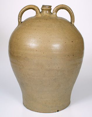 Fine 5-Gal. Edgefield Stoneware Double-Handled Jug, probably Pottersville, possibly David Drake