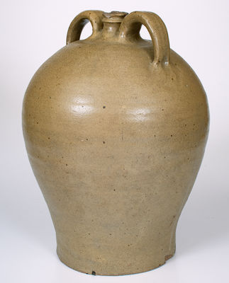 Fine 5-Gal. Edgefield Stoneware Double-Handled Jug, probably Pottersville, possibly David Drake