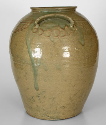 5 Gal. Kaolin Slip-Decorated Stoneware Jar attrib. Thomas Chandler, Edgefield District, SC