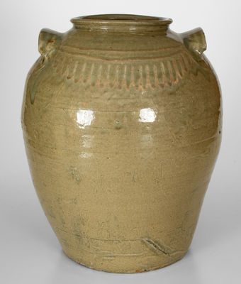 5 Gal. Kaolin Slip-Decorated Stoneware Jar attrib. Thomas Chandler, Edgefield District, SC