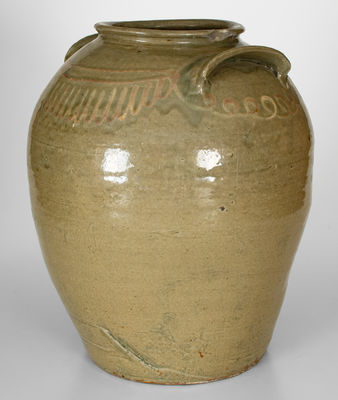 5 Gal. Kaolin Slip-Decorated Stoneware Jar attrib. Thomas Chandler, Edgefield District, SC