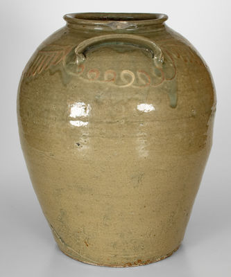 5 Gal. Kaolin Slip-Decorated Stoneware Jar attrib. Thomas Chandler, Edgefield District, SC