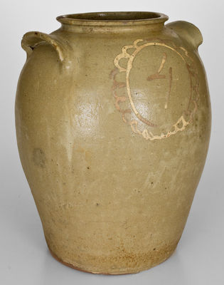 4 Gal. Kaolin Slip-Decorated Stoneware Jar attrib. Thomas Chandler, Edgefield District, SC