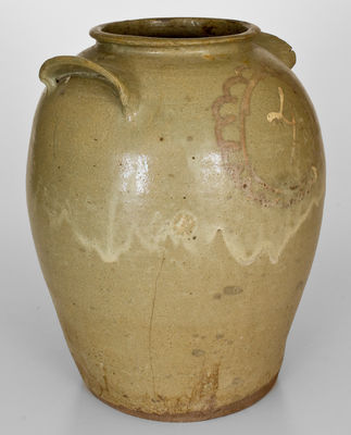 4 Gal. Kaolin Slip-Decorated Stoneware Jar attrib. Thomas Chandler, Edgefield District, SC