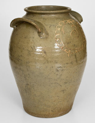 3 Gal. Kaolin Slip-Decorated Stoneware Jar attrib. Thomas Chandler, Edgefield District, SC