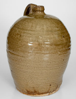 Rare Stoneware Jug Inscribed "B. F.," B. F. Landrum Factory, Edgefield District, SC