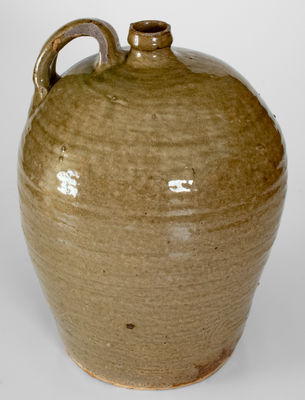 Rare Stoneware Jug Inscribed "B. F.," B. F. Landrum Factory, Edgefield District, SC