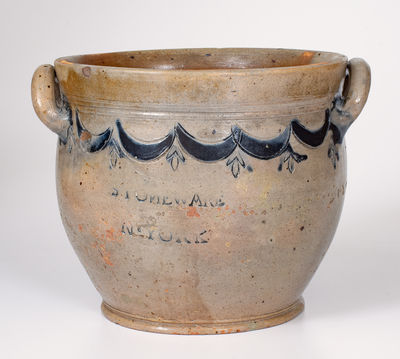 Extremely Rare Squat-Shaped COMMERAW S STONEWARE Jar (Thomas W. Commeraw, NYC)
