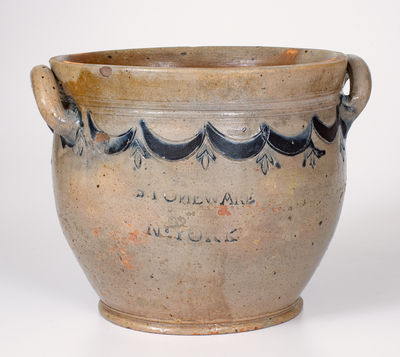 Extremely Rare Squat-Shaped COMMERAW S STONEWARE Jar (Thomas W. Commeraw, NYC)